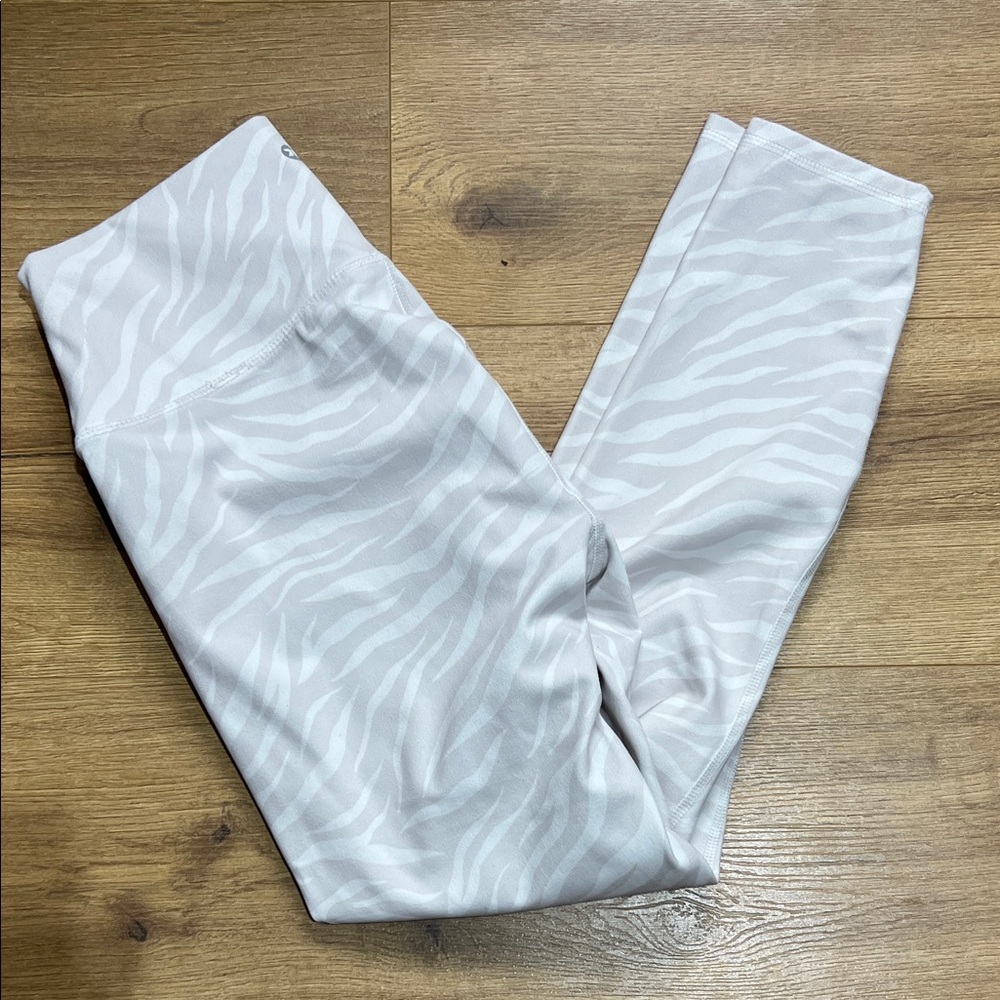 RBX White Zebra-Print High-Waist Leggings